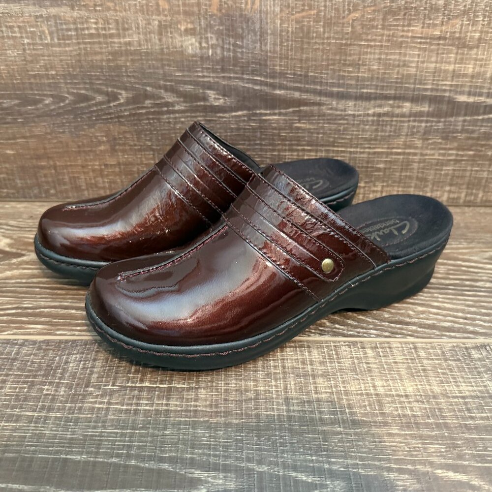 Clarks Bendables Leather Slip-On Clog - Size 6 - image 1